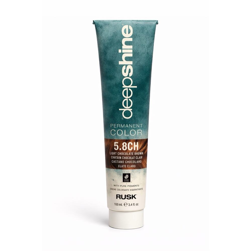 RUSK Deepshine Permanent Hair Color 5.8CH Light Chocolate Brown 3.4 fl oz /